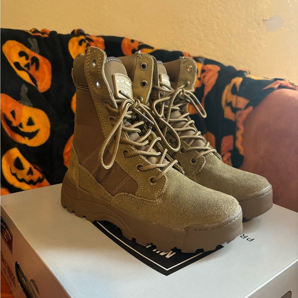 Kids Coyote Military Style Boots